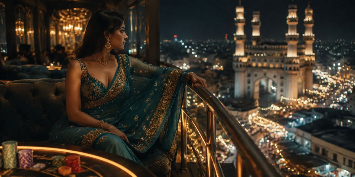 Evening scene of Hyderabad with Charminar silhouette symbolizing trust